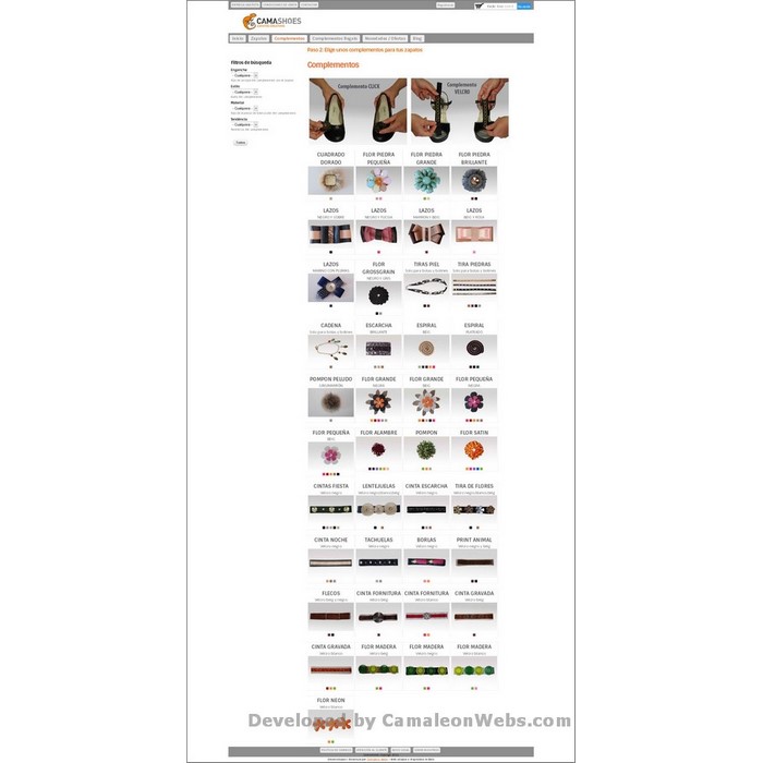 Pàgina complementos: camashoes-com - projecte web de Camaleon Webs Pàgina complementos: camashoes-com - projecte web de Camaleon Webs