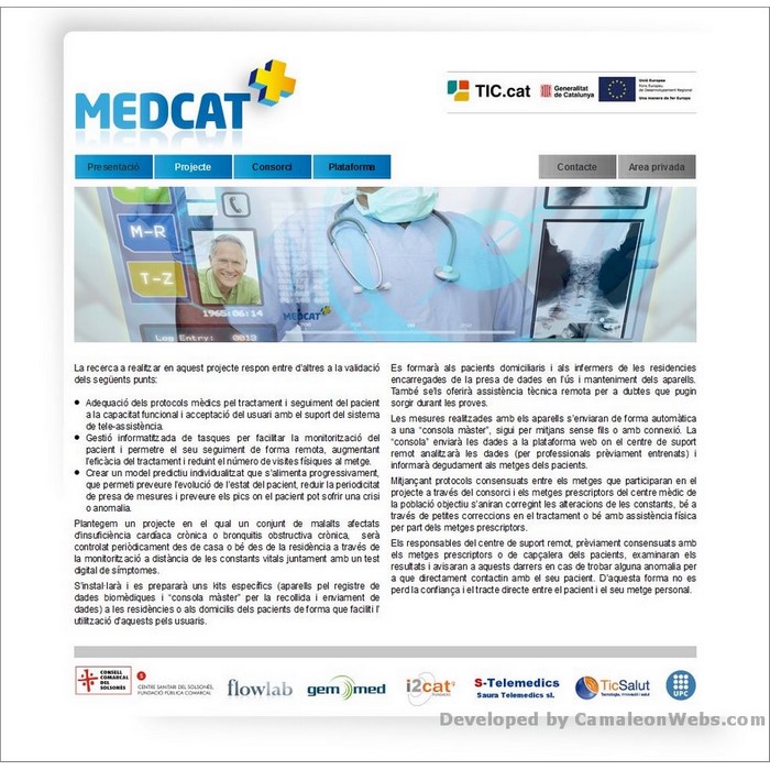Pàgina projecte: medcat - projecte web de Camaleon Webs