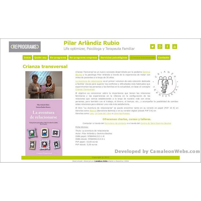 Pàgina crianza-transversal: pilararlandiz-com - projecte web de Camaleon Webs